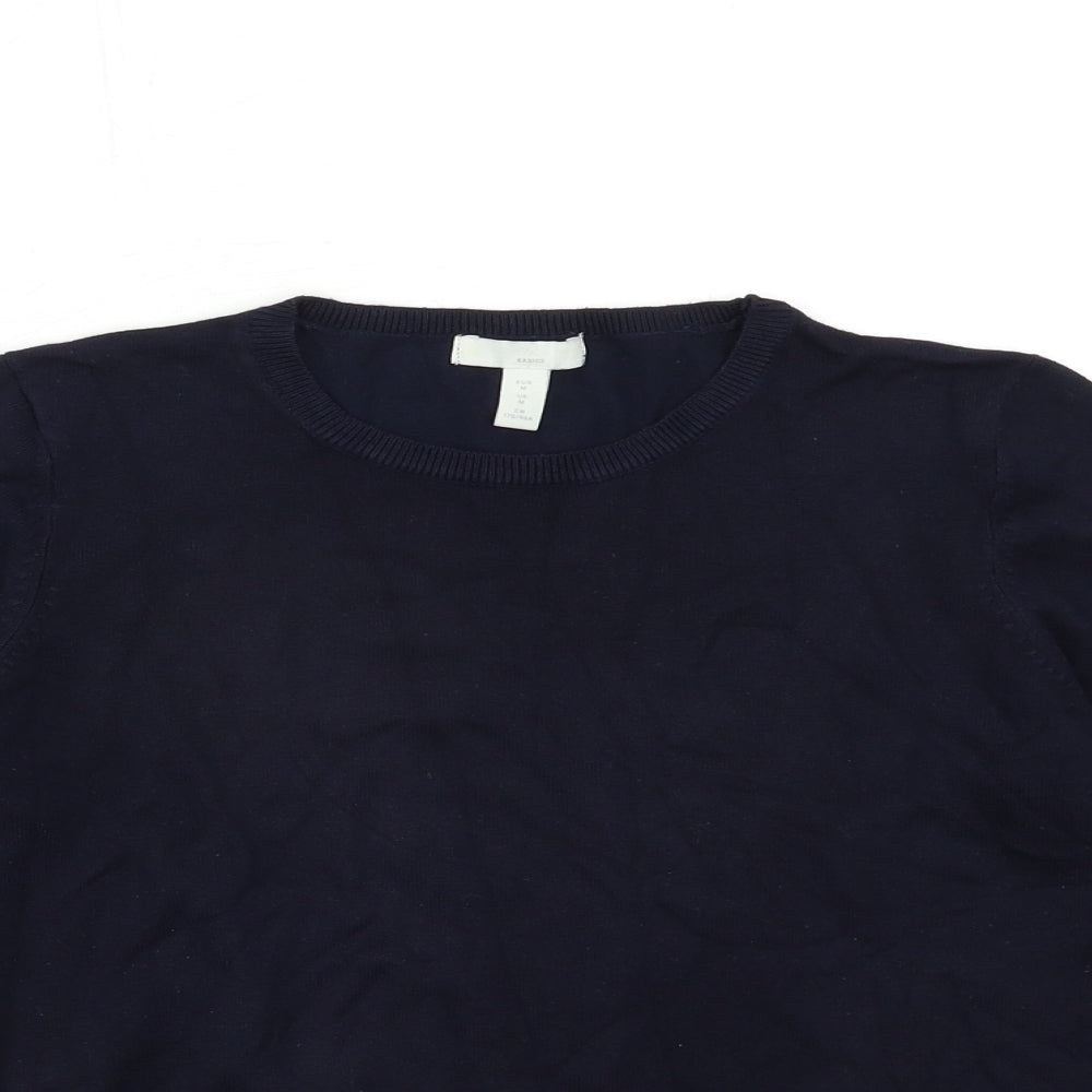 H&M Womens Blue  Knit Pullover Jumper Size M