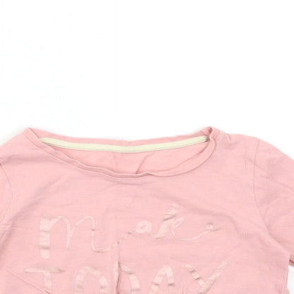 Nutmeg Girls Pink   Basic T-Shirt Size 5-6 Years