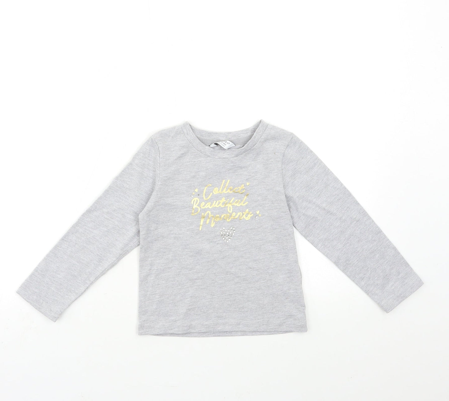 Primark Boys Grey   Basic T-Shirt Size 4-5 Years