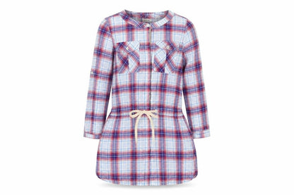 Country Road Girls Blue Check  Shirt Dress  Size 4 Years