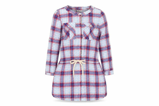 Country Road Girls Blue Check  Shirt Dress  Size 4 Years