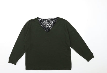 Dorothy Perkins Womens Green  Knit Pullover Jumper Size 8
