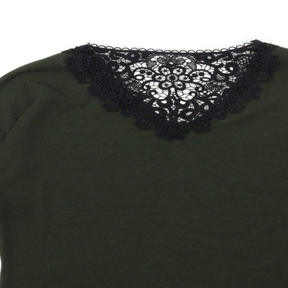 Dorothy Perkins Womens Green  Knit Pullover Jumper Size 8
