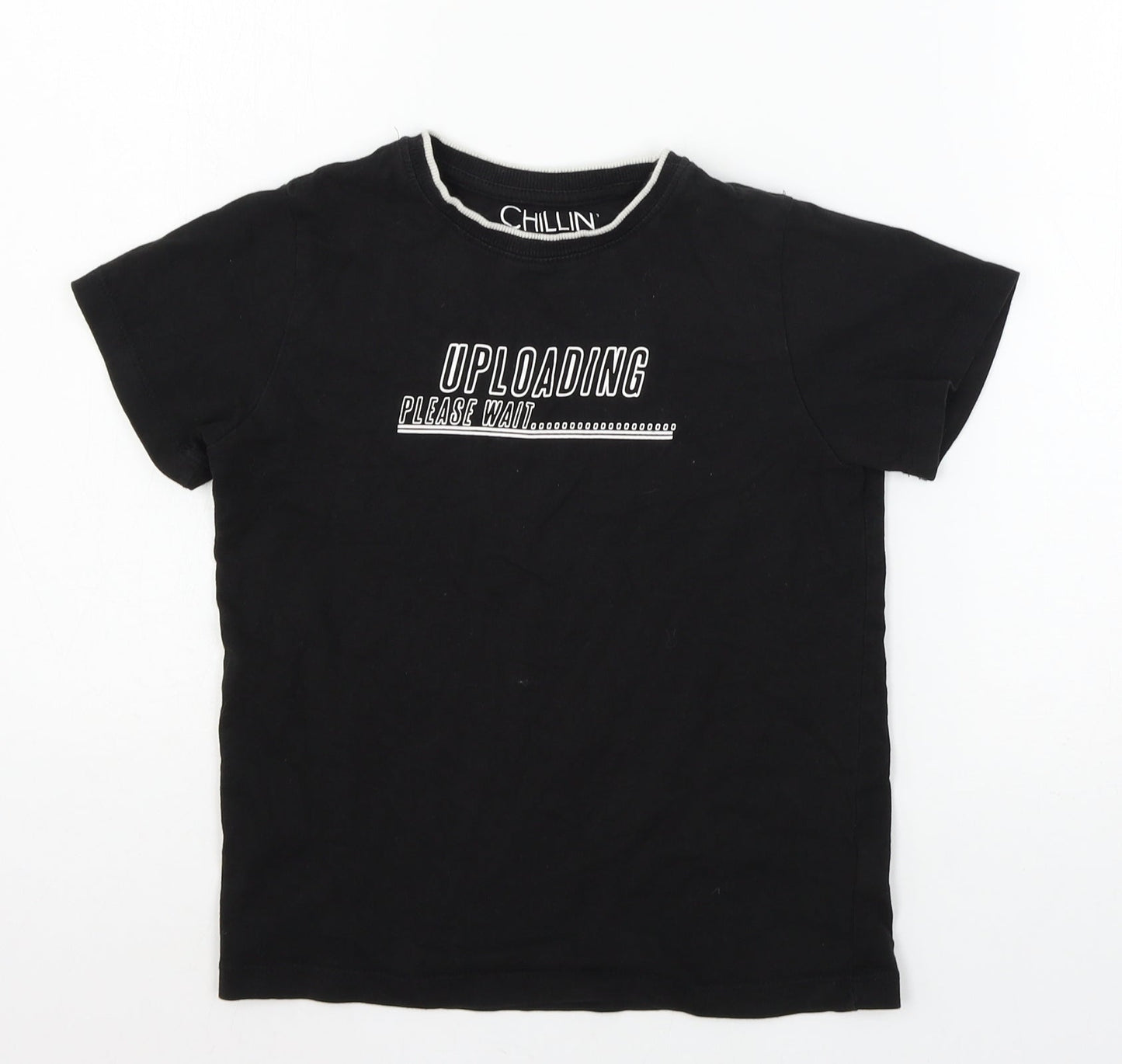 NEXT Boys Black  Jersey Basic T-Shirt Size 8 Years  - Uploading