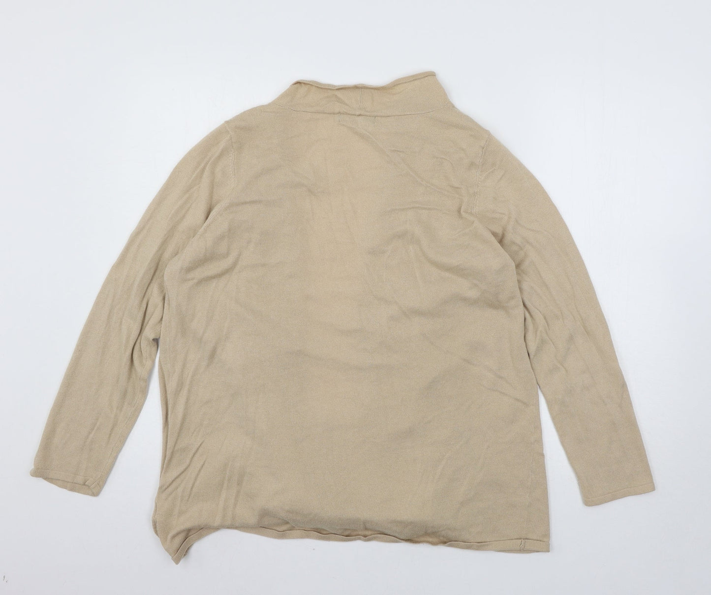 Bonmarché Womens Beige  Knit Cardigan Jumper Size M