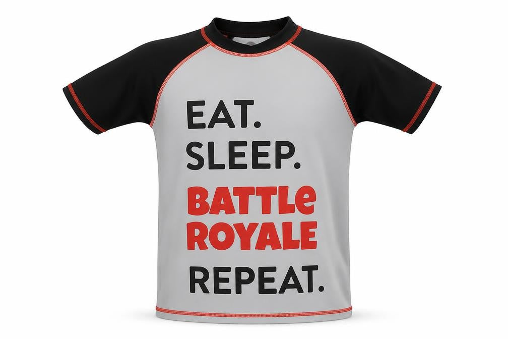 Preworn Boys Grey Geometric  Basic T-Shirt Size 12 Years  - Battle Royal