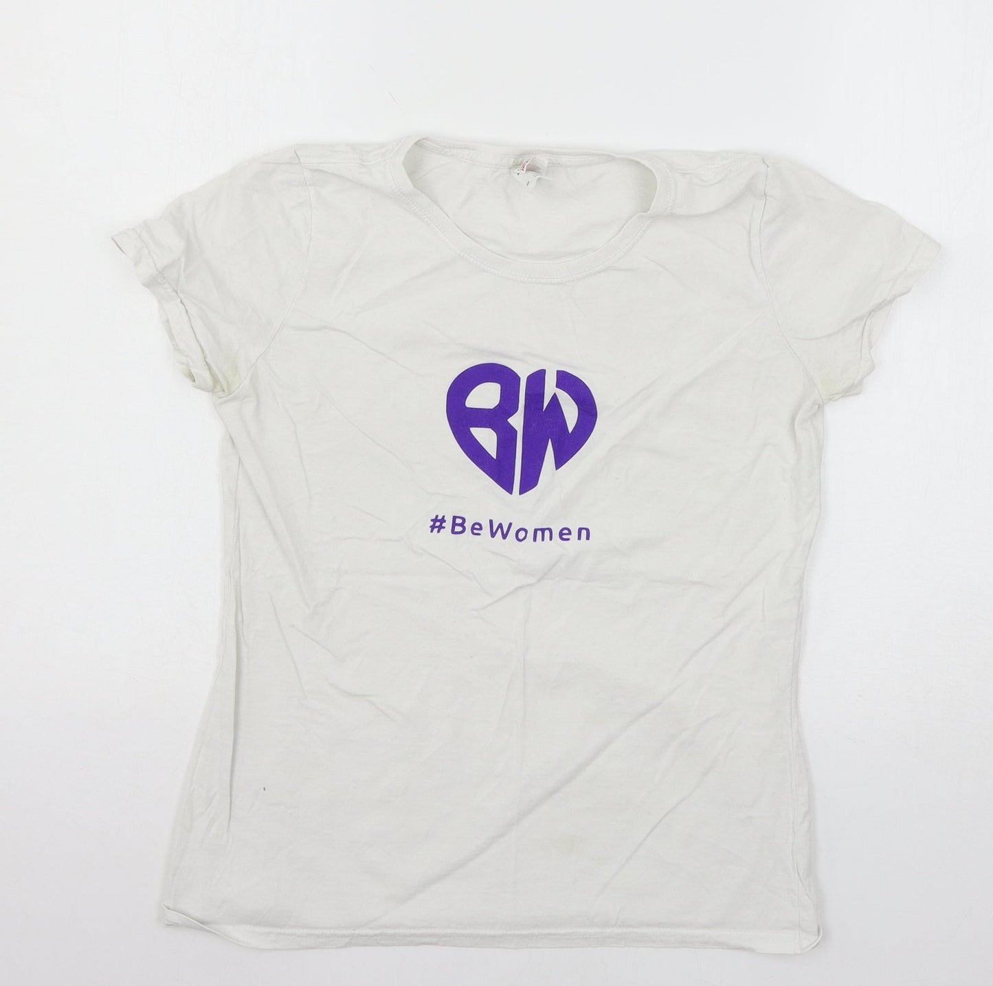 Fruit of the Loom Womens White  Jersey Basic T-Shirt Size M  - Be Women