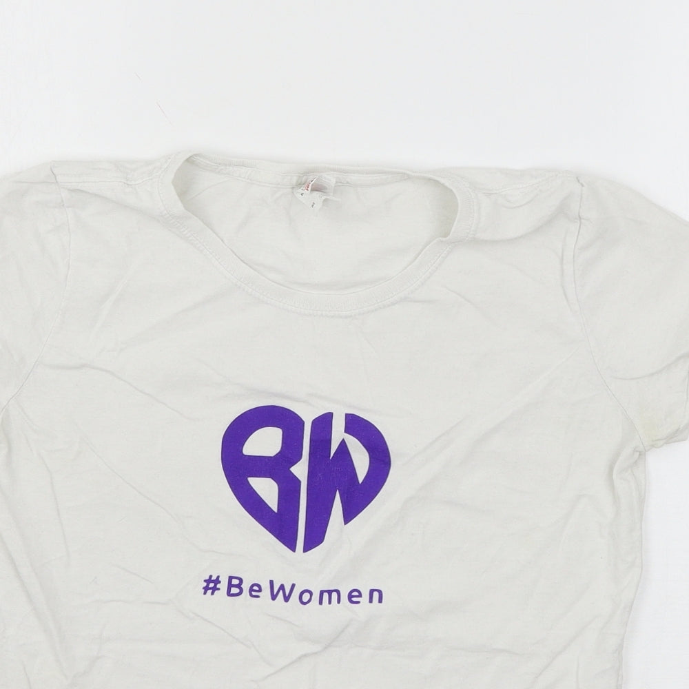 Fruit of the Loom Womens White  Jersey Basic T-Shirt Size M  - Be Women