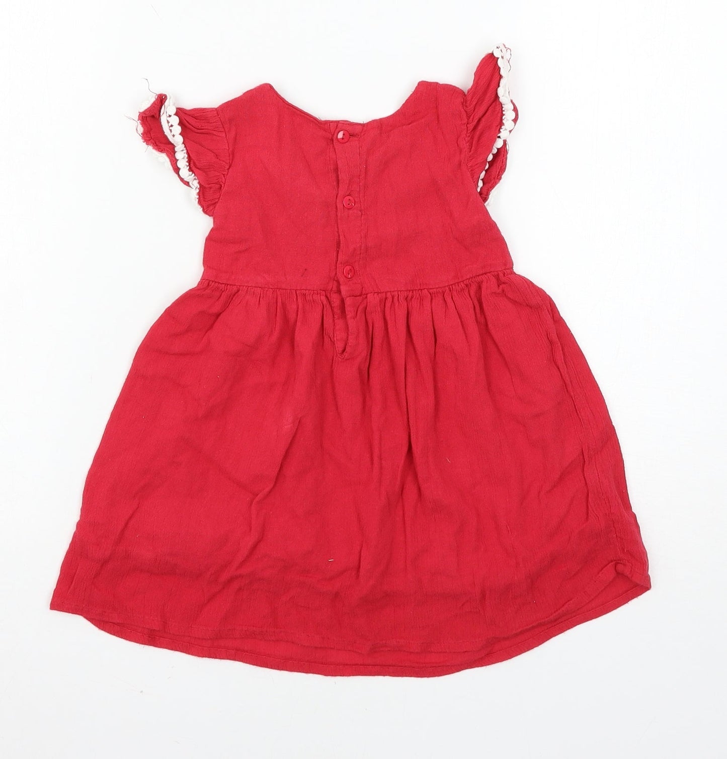 Sprout Girls Red   Skater Dress  Size 2 Years