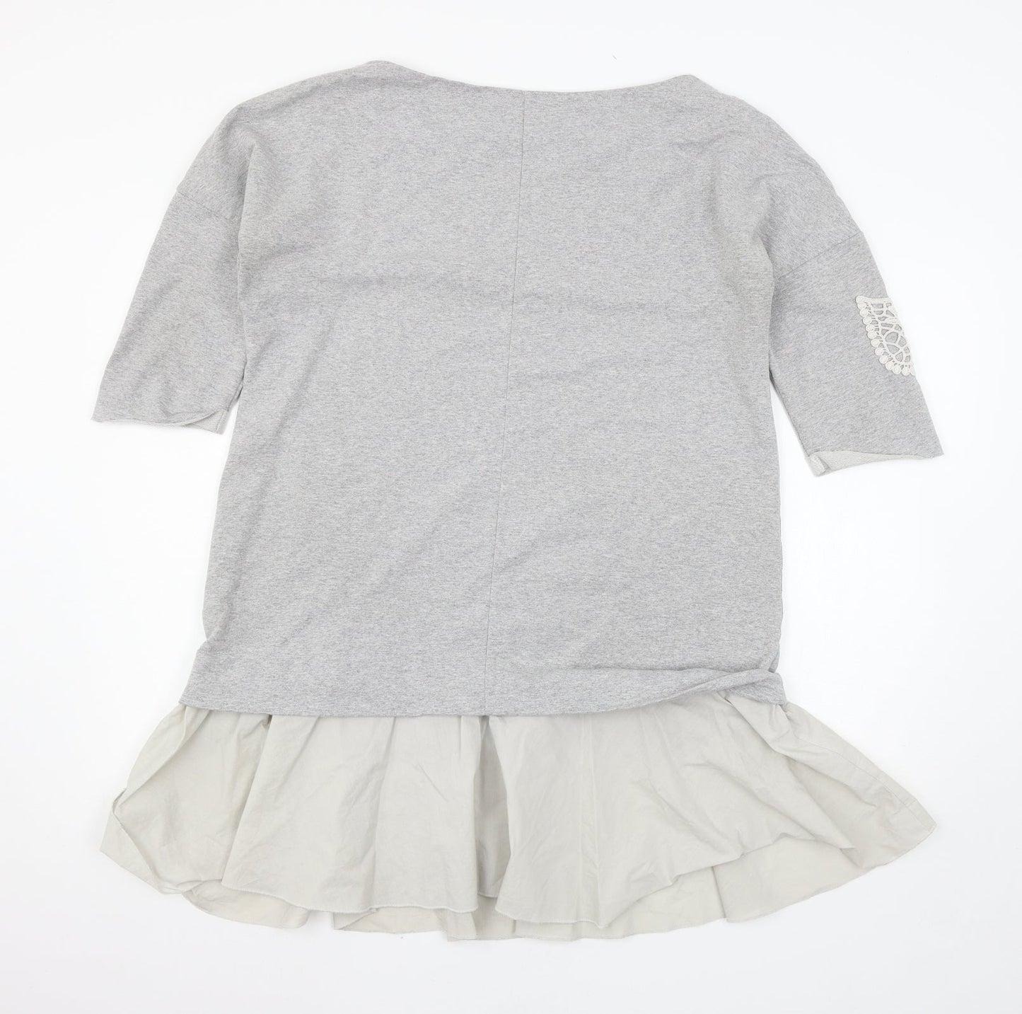 Baset Womens Grey  Jersey Basic T-Shirt Size XL