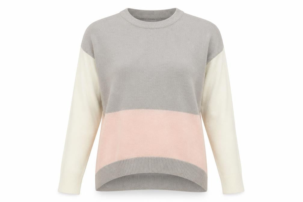 Nutmeg Womens Grey  Knit Pullover Jumper Size 14