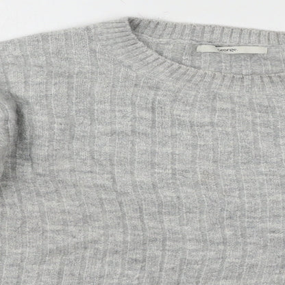 George Womens Grey  Knit Pullover Jumper Size M