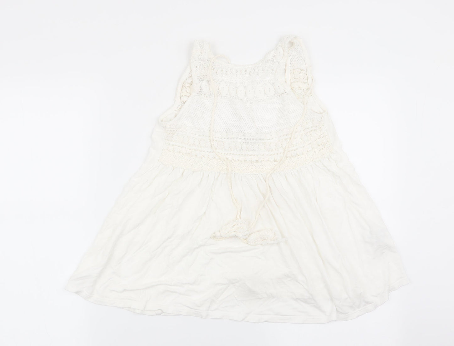 Pull&Bear Womens White   Basic Tank Size 6