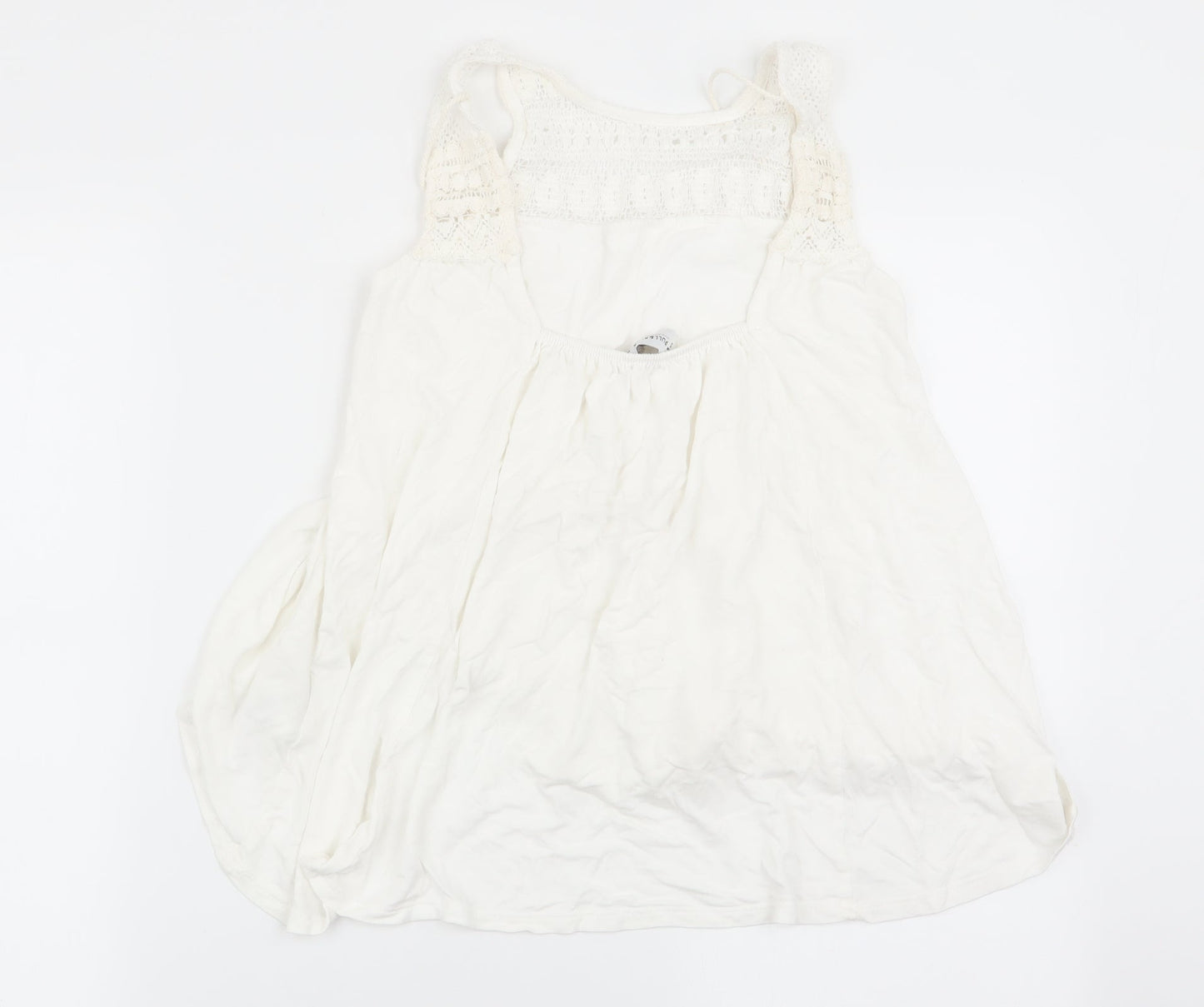 Pull&Bear Womens White   Basic Tank Size 6