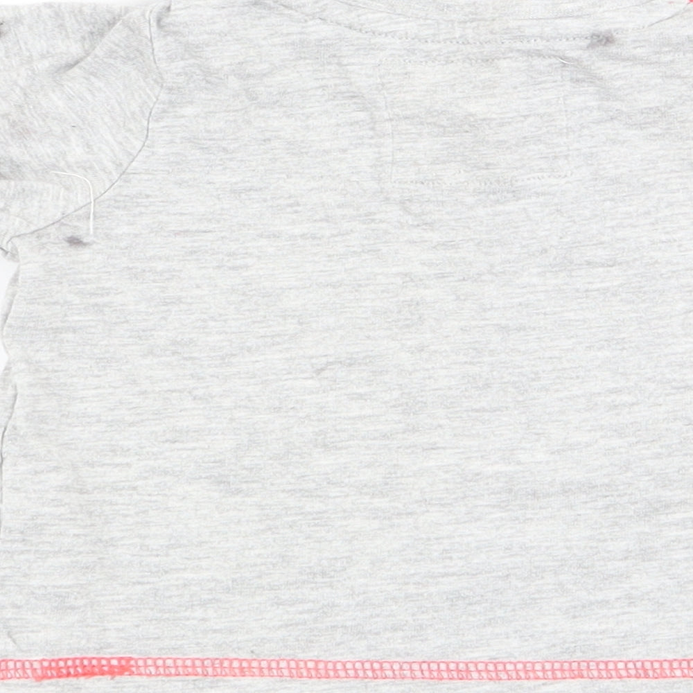 Tu Boys Grey Animal Print  Basic T-Shirt Size 0-3 Months