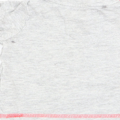 Tu Boys Grey Animal Print  Basic T-Shirt Size 0-3 Months