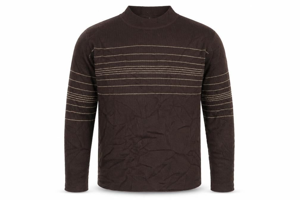john fields Mens Brown Striped  Pullover Jumper Size XL