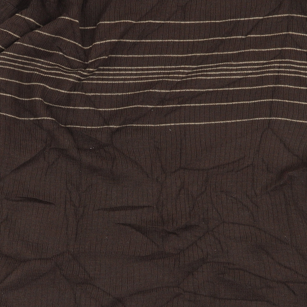 john fields Mens Brown Striped  Pullover Jumper Size XL