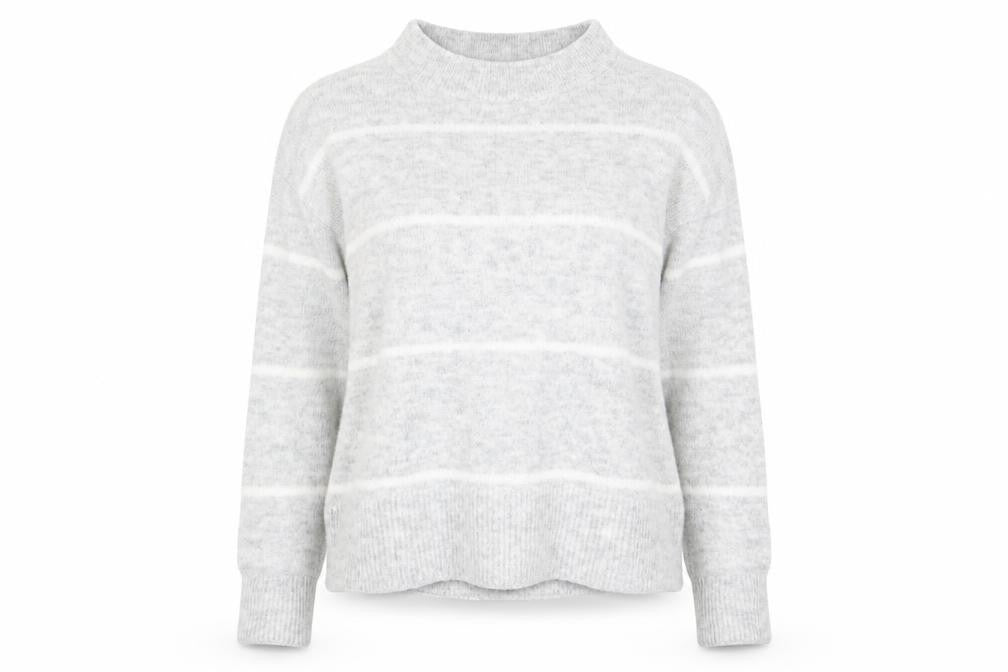 H&M Womens Grey Striped  Pullover Jumper Size 6