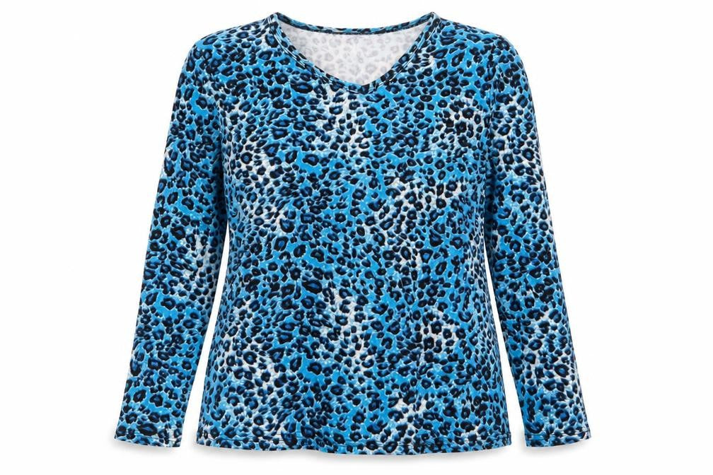 shi sheng Womens Multicoloured Animal Print  Basic T-Shirt Size L