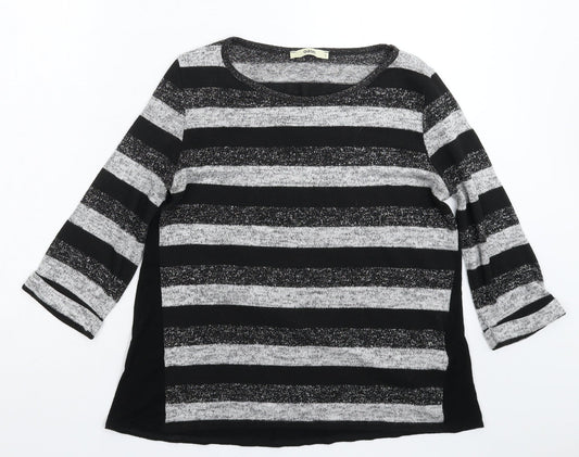 Oasis Womens Multicoloured Striped Knit Pullover Jumper Size S