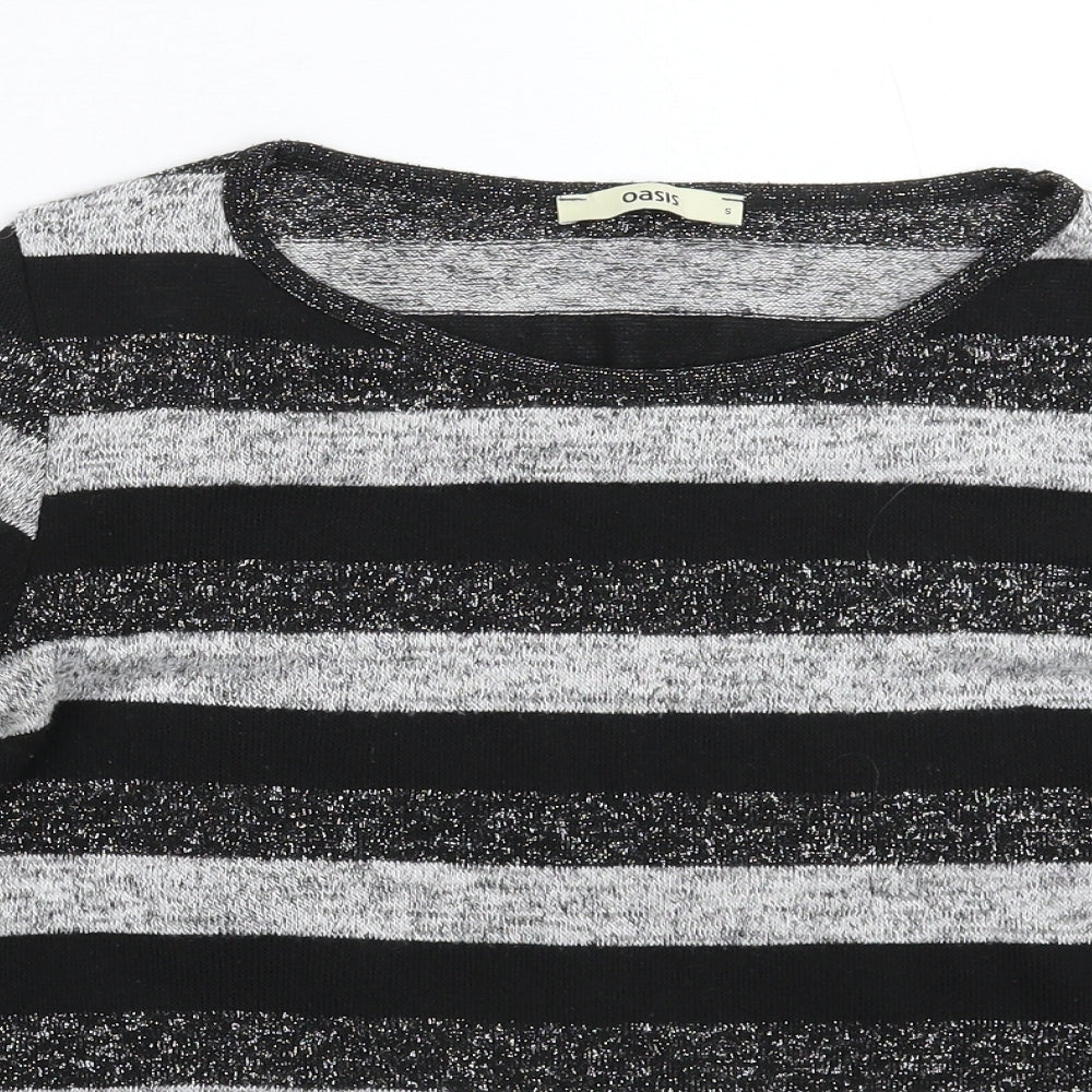 Oasis Womens Multicoloured Striped Knit Pullover Jumper Size S