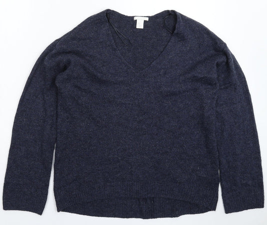 H&M Womens Blue  Knit Pullover Jumper Size XS