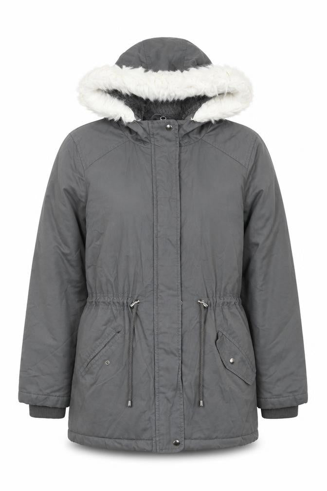 Oasis Womens Grey   Parka Coat Size S