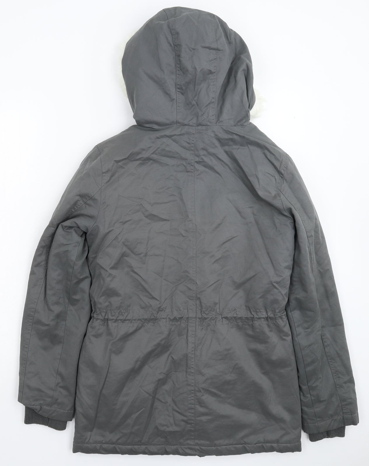 Oasis Womens Grey   Parka Coat Size S