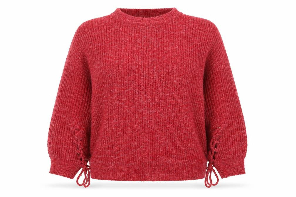 By Swan Womens Red  Knit Pullover Jumper One Size