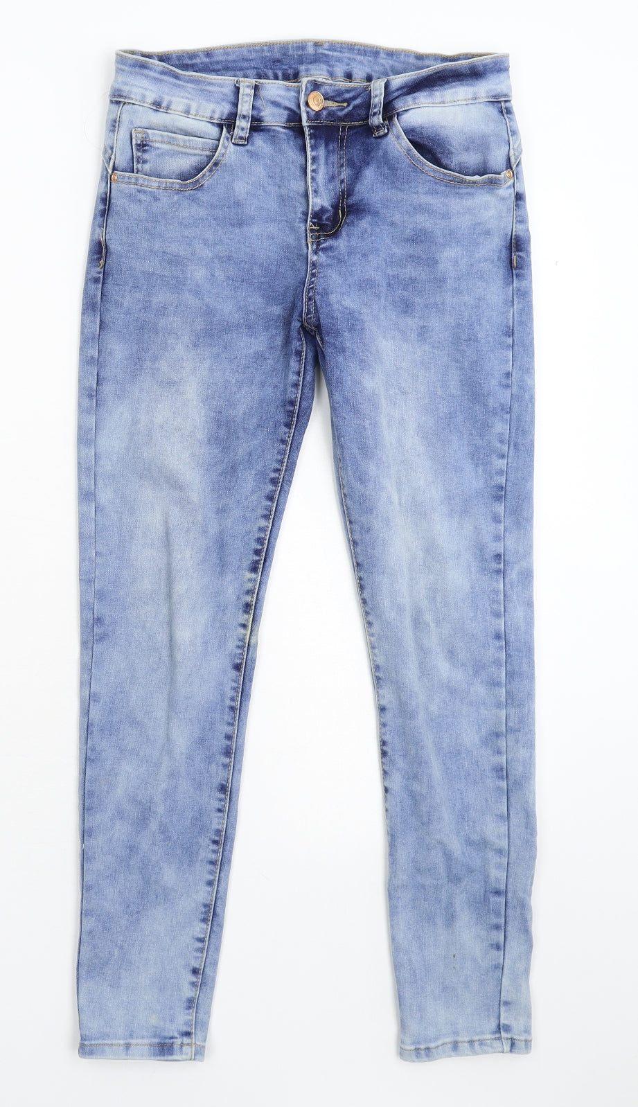 Preworn Womens Blue  Denim Skinny Jeans Size M L26 in
