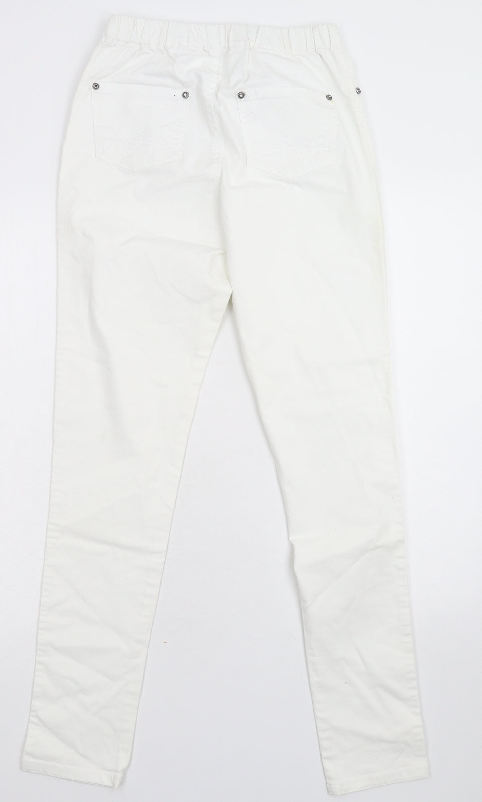 Denim & Co. Womens White  Denim Jegging Jeans Size 10 L30 in