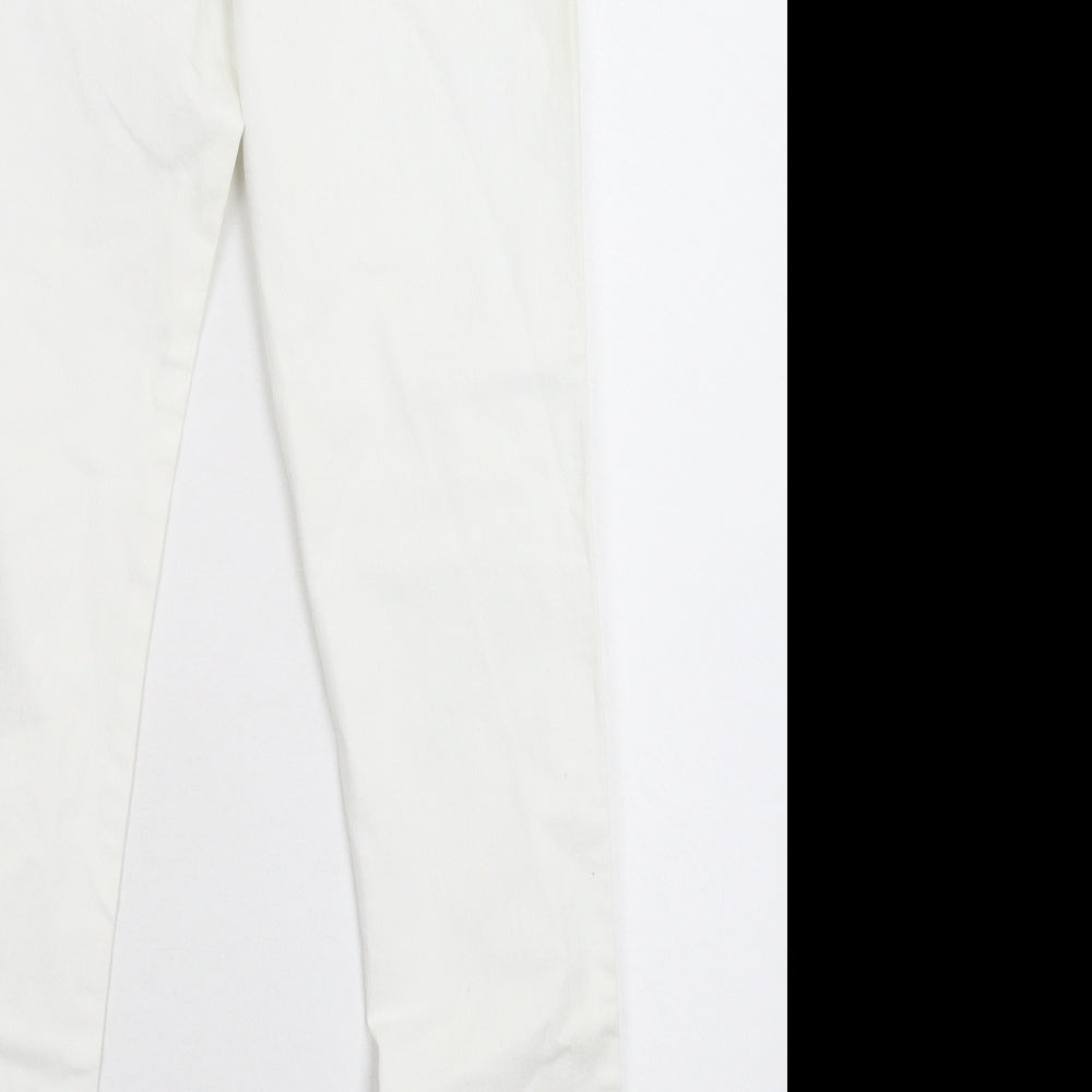 Denim & Co. Womens White  Denim Jegging Jeans Size 10 L30 in