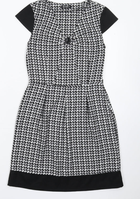 Ina Design Womens Grey   Fit & Flare  Size 10