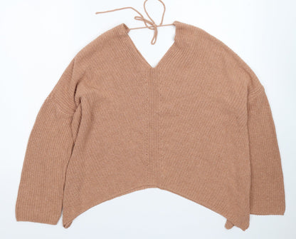 Preloved ASOS Womens Beige  Knit Pullover Jumper Size 10  - Oversized - Back