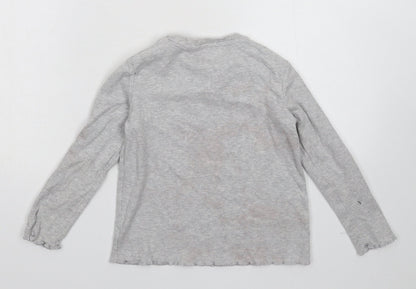 George Girls Grey   Basic T-Shirt Size 7-8 Years