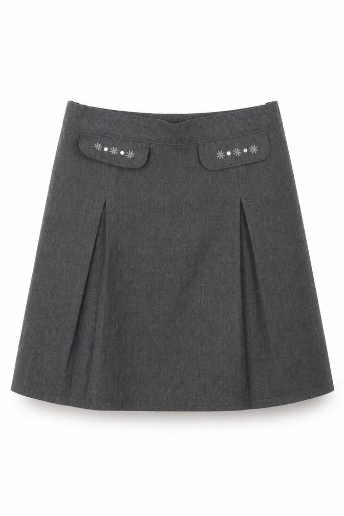 Marks & Spencer Girls Grey   Flare Skirt Size 9-10 Years