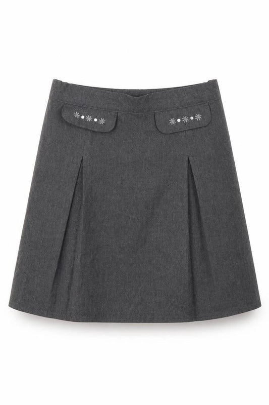 Marks & Spencer Girls Grey   Flare Skirt Size 9-10 Years