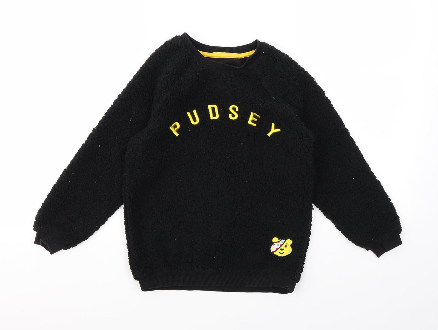 George Boys Black Geometric   Pyjama Top Size 6-7 Years