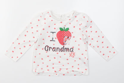 M&Co Girls Multicoloured Geometric  Basic T-Shirt Size 12-18 Months