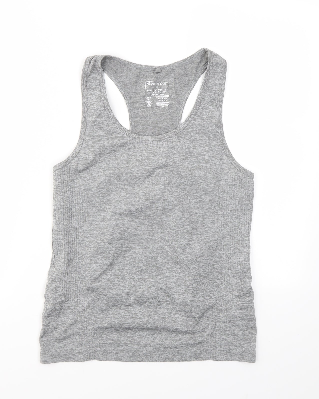 WORK OUT  Womens Grey   Basic T-Shirt Size M