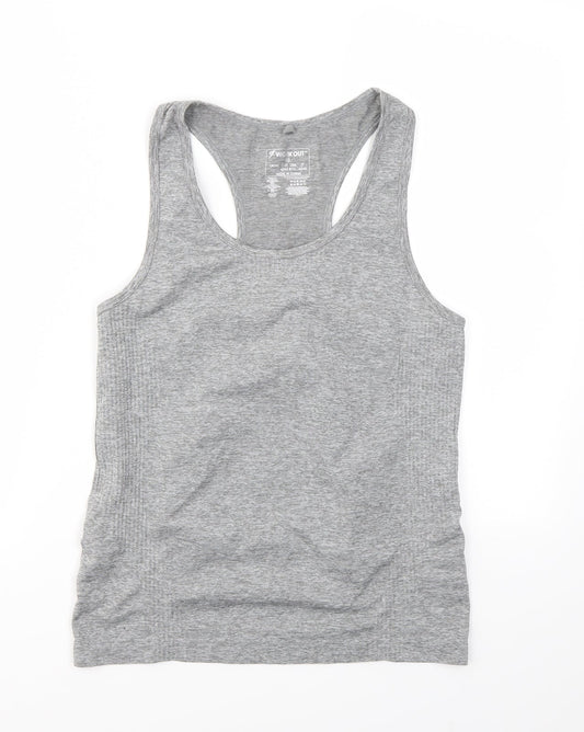 WORK OUT  Womens Grey   Basic T-Shirt Size M