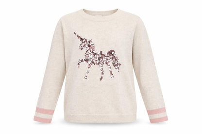 Gap Girls Ivory Geometric  Pullover Jumper Size S