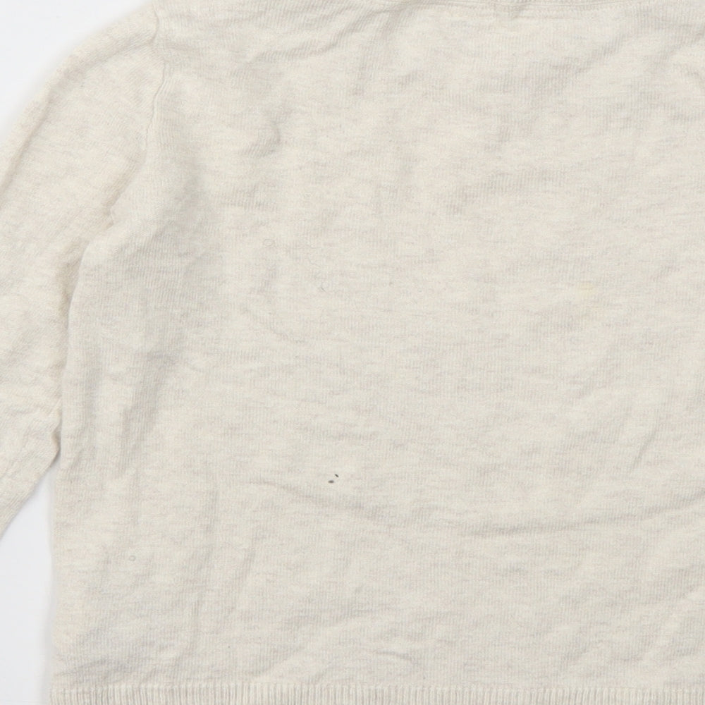 Gap Girls Ivory Geometric  Pullover Jumper Size S