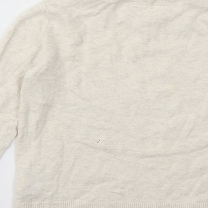 Gap Girls Ivory Geometric  Pullover Jumper Size S