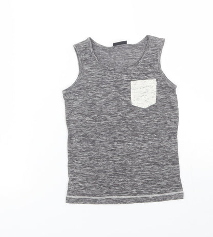 Preloved NEXT Girls Grey   Basic Tank Size 5 Years - Front