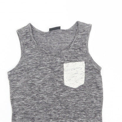 Preloved NEXT Girls Grey   Basic Tank Size 5 Years - Detail