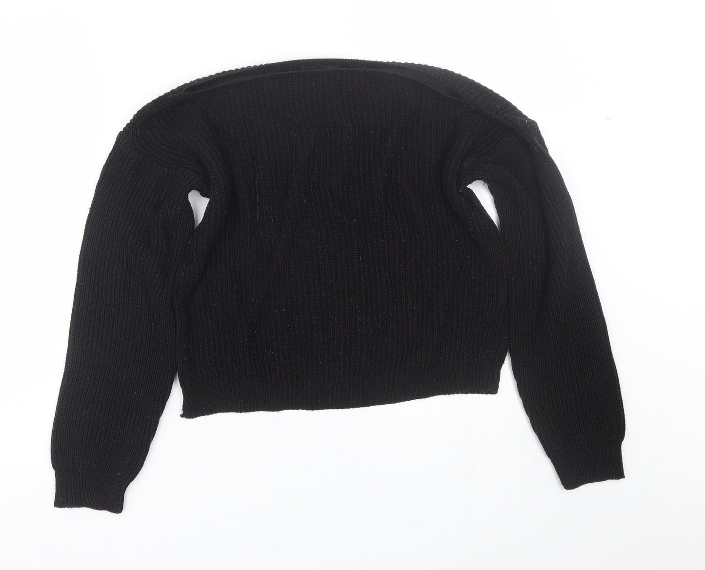 PRETTYLITTLETHING Womens Black   Pullover Jumper Size 4