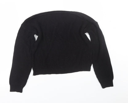 PRETTYLITTLETHING Womens Black   Pullover Jumper Size 4