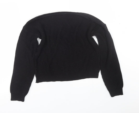 PRETTYLITTLETHING Womens Black   Pullover Jumper Size 4